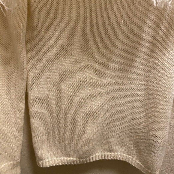 House of Harlow 1960 X Revolve Ivory Fringe Trim Jazzie Sweater Size XS - Picture 11 of 11